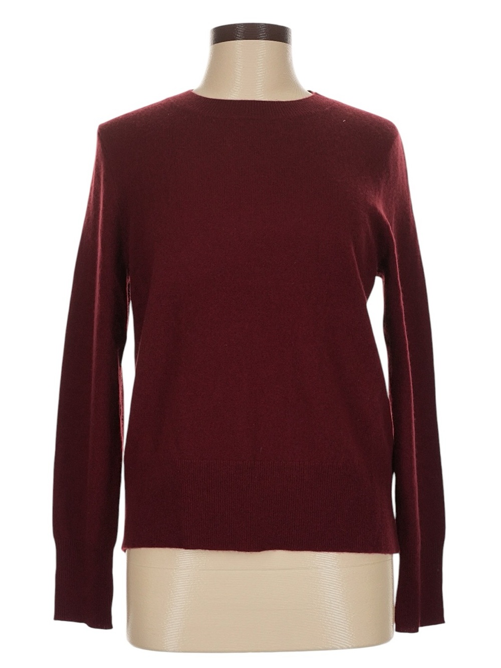 J. Crew Cashmere Classic Fit Crewneck Size Medium Cranberry Cozy Fall Preppy